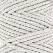 Bobina de cordón de algodón para macramé de 5 mm - Gris Twist x50m