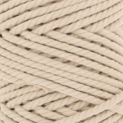 Bobina de cordón de algodón para macramé de 5 mm - Beige x50m