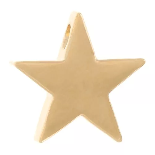Colgante de estrella de 8 mm - Dorado con oro fino x1