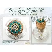 Cuentas de vidrio Lipsi® de Puca® 4x6 mm - Dark Green Light Mat x10g