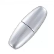Cierre magnético 31 mm para cordón 3 mm plateado mate x1