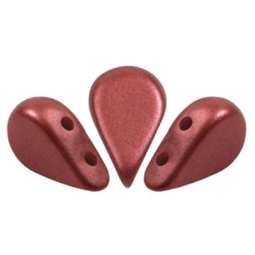 Amos® perlas de vidrio de Puca® 5x8 mm - Metallic Cherry Mat x10g