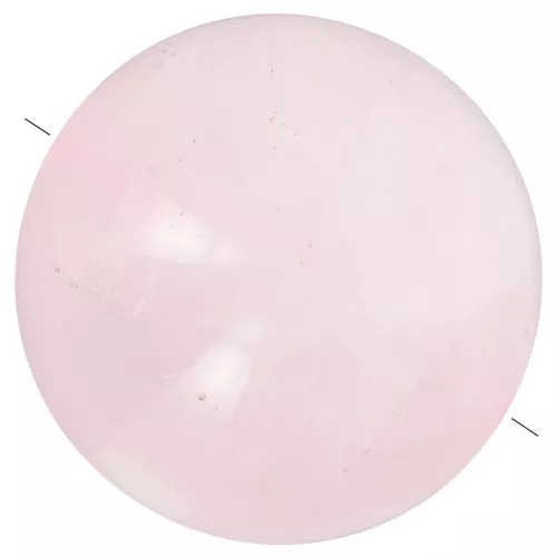 Cuenta de gema redonda de 18 mm - Cuarzo rosa x1