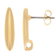 Pendientes redondos 18x4.5 mm con agujero - baño de oro x2|raw }}