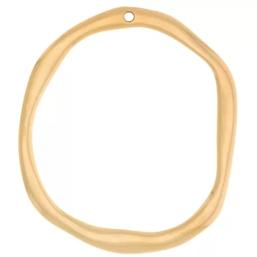 Colgante oval irregular 47x41,5 mm - Dorado con oro fino x1