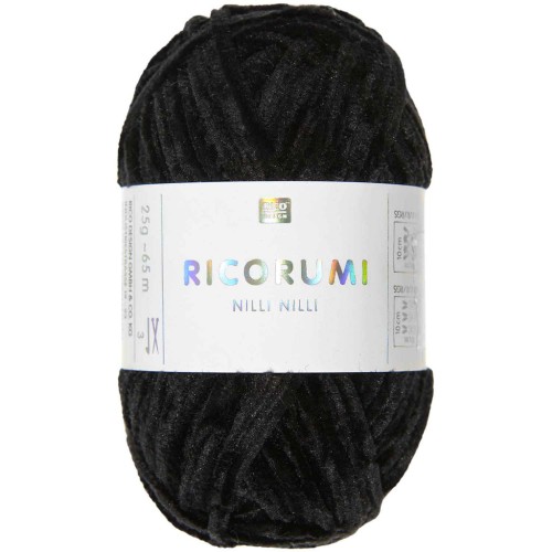 Ovillo Ricorumi Nilli Nilli de Rico Design para Amigurumi - Negro 027 x25g