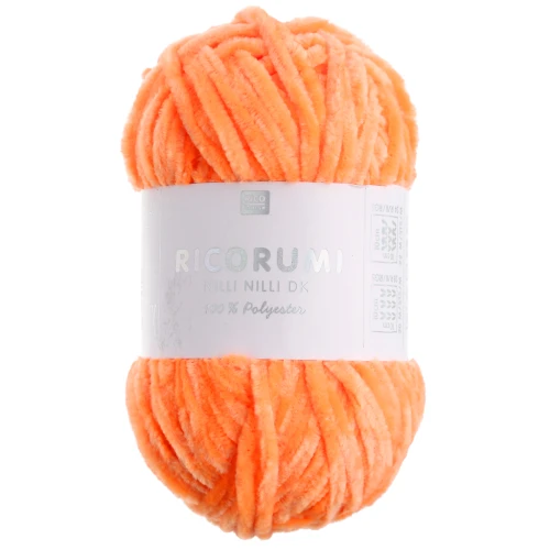 Ovillo Ricorumi Nilli Nilli bola de Rico Design para Amigurumi Naranja neón 029 x25g