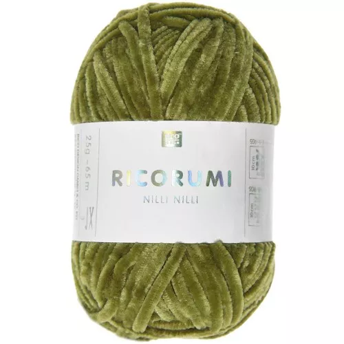 Ovillo Ricorumi Nilli Nilli bola de Rico Design para Amigurumi - Oliva 020 x25g