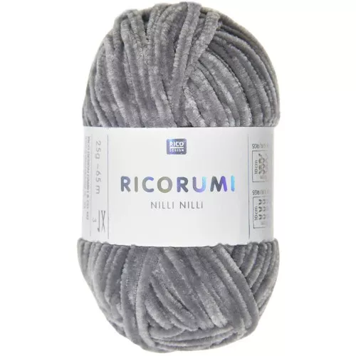 Ovillo Ricorumi Nilli Nilli de Rico Design para Amigurumi - Gris 026 x25g