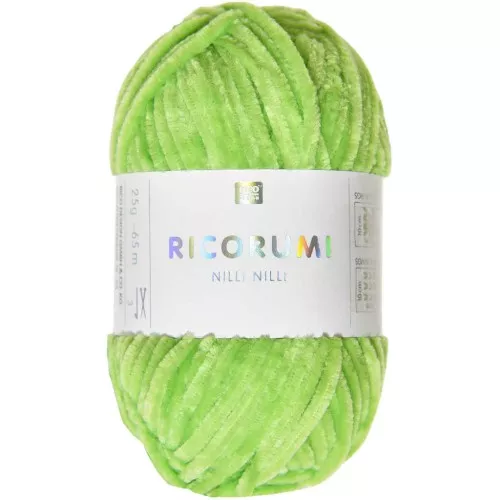 Ovillo Ricorumi Nilli Nilli de Rico Design para Amigurumi - Verde neón 030 x25g