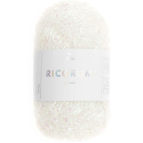 Lana Lamé Ricorumi de Rico Design para Amigurumi - Blanco iridiscente 003 x10g