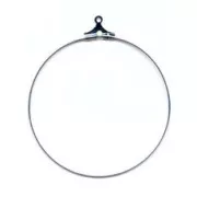 Criollas 40 mm Chapado en plata fina x2