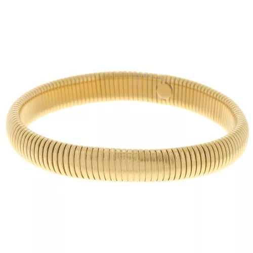 Pulsera brazalete de 68 mm - 10 mm de ancho - Acero inoxidable 304L Dorado x1