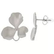 Pendientes flor 20x21 mm con anilla cerrada - Acero inoxidable 304L x2