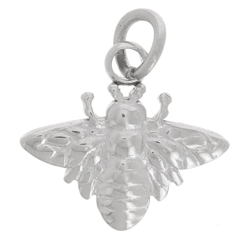 Colgante abeja 10x11 mm - acero inoxidable 316L x1