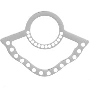 Colgante abanico 14x19 mm multi-agujero para tejer - Acero inoxidable 316L x1
