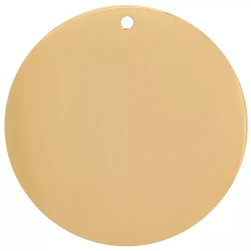 Colgante redondo de 20 mm - Acero inoxidable 316L dorado x1