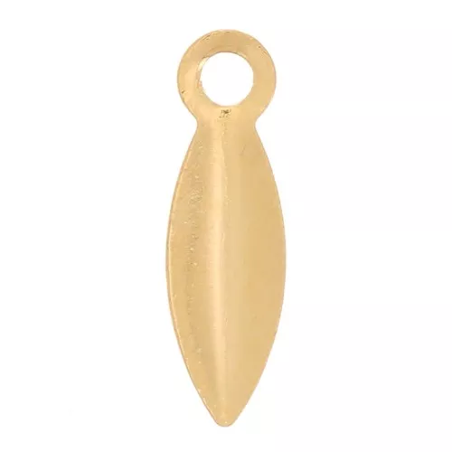 Charms hoja 10x3 mm - Acero inoxidable 304L Dorado x4