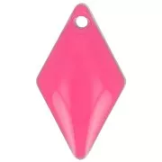 Rosa vivo - Sequins losanges en métal et résine époxy 16x9 mm - Rose fluo x8 Sequins losanges en métal et résine époxy 16x9 mm - Rose fluo x8