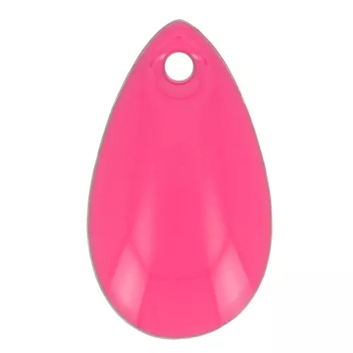 Gotas de lentejuelas de metal y resina epoxi 14x8 mm - Rosa fluorescente x8