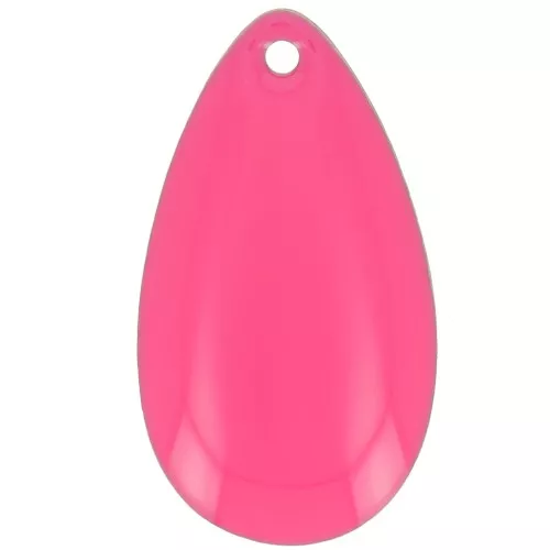 Gotas de lentejuelas de metal y resina epoxi 21x11,5 mm - Rosa fluorescente x8