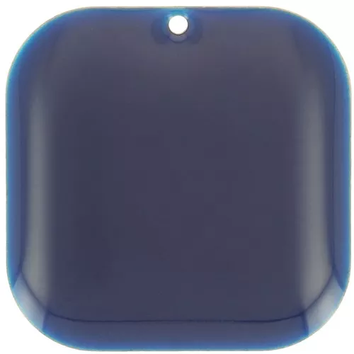 Lentejuela cuadrada redondeada de metal y resina epoxi 22 mm - Azul noche x1