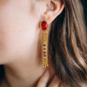 Barra espaciadora 33x4mm óxido de circonio - Acero inoxidable 304L Dorado - Multicolor x1