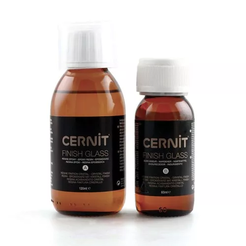 Kit resina epoxi Cernit Finish Glass - Transparente x180ml