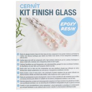 Kit resina epoxi Cernit Finish Glass - Transparente x180ml