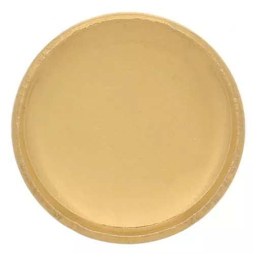 Engaste cabujón redondo 10 mm - Dorado con oro fino x1