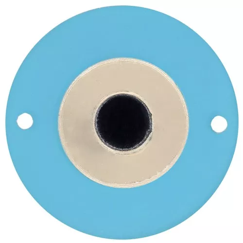 Entrepieza redondo de plexiglás de 25 mm - ojo - Azul - Dorado x1