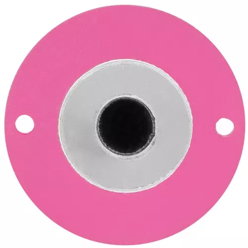 Entrepieza redondo de plexiglás de 25 mm - ojo - Fucsia - Plata x1