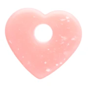 Colgante de corazón de acrílico translúcido, 27 x 30 mm - Rosa granito x1