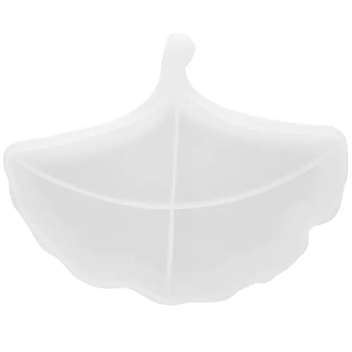 Molde de taza de silicona con hoja de ginkgo 14,5x18 cm x1