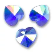 Corazones PureCrystal 6228 Sapphire AB 10,3x10 mm x6