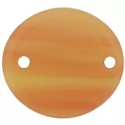 Separador oval de acetato transparente 22x20 mm - Fauve jaspeado x1