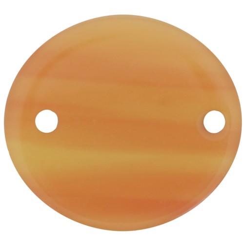 Separador oval de acetato transparente 22x20 mm - Fauve jaspeado x1