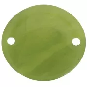 Separador oval de acetato transparente 22x20 mm - Oliva jaspeado x1