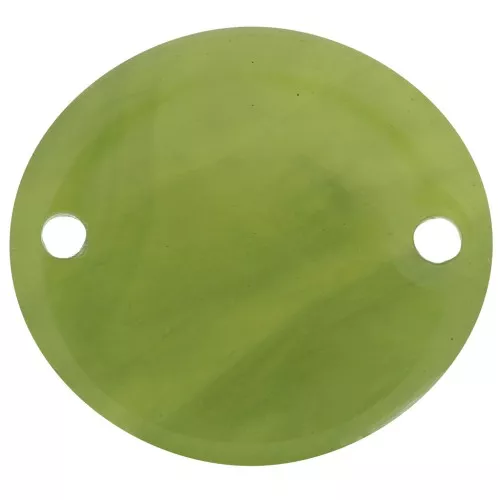 Separador oval de acetato transparente 22x20 mm - Oliva jaspeado x1