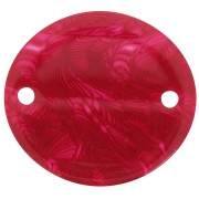 Separador oval de acetato transparente 22x20 mm - Rojo x1