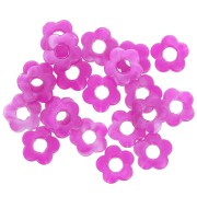 Cuentas flor de resina opaca 14 mm - Magenta jaspeado x4|raw }}