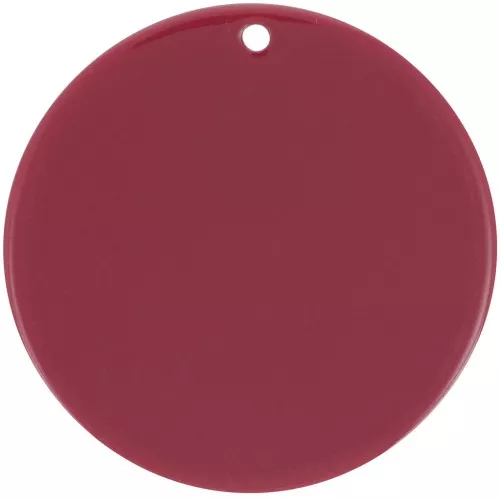 Colgante redondo de acetato opaco 40 mm - Burdeos x1