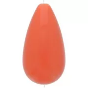 Cuenta de resina opaca pera 30x16 mm - Terracota x1