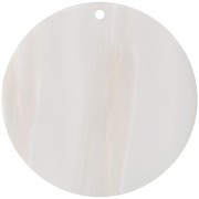 Colgante redondo de acetato opaco 40 mm - Striped Multi-White Pearl x1|raw }}