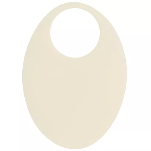 Colgante acrílico opaco oval 45x32 mm - Crudo x1