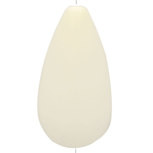 Cuenta de resina opaca pera 30x16 mm - Crudo x1