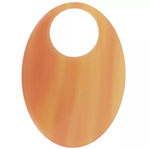 Colgante ovalado de acetato transparente 45x32 mm - Fauve jaspeado x1