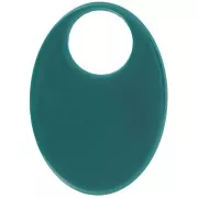 Colgante acrílico opaco oval 45x32 mm - Verde botella x1