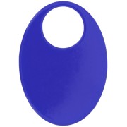 Colgante ovalado de acrílico transparente 45x32 mm - Azul real x1|raw }}