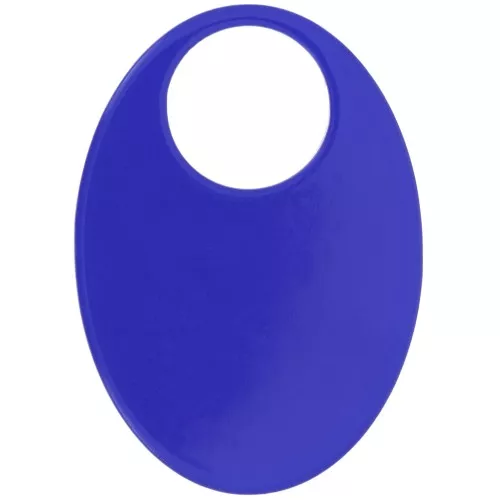Colgante ovalado de acrílico transparente 45x32 mm - Azul real x1